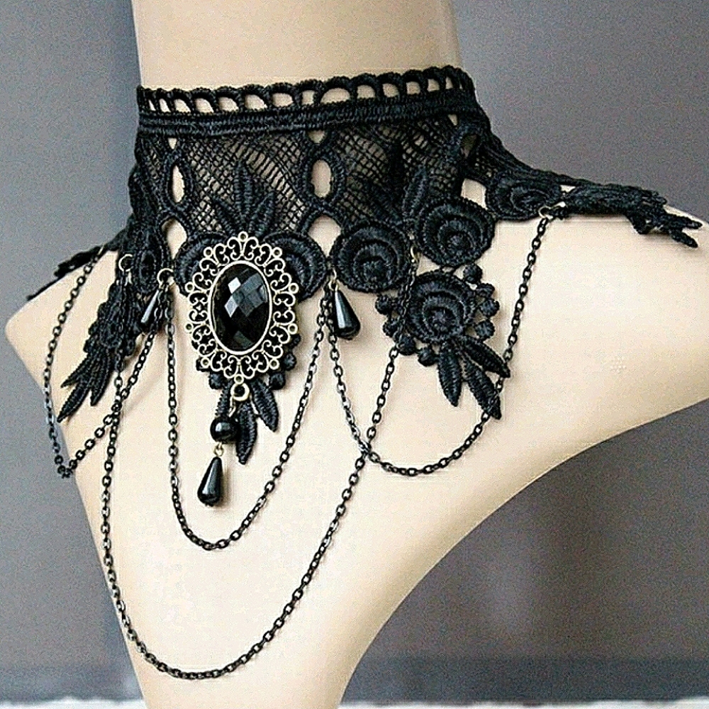 💋CHAINLINK CHOKER STEAMPUNK PENDANT!!!